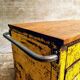 Industrial workbench trolley yellow chest of drawers