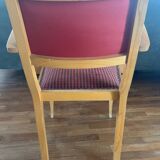 70s armchair chair in Vichy fabric