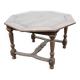 Vintage Octagonal Table in Raw Wood - Family Home Spirit