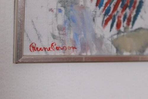 Swedish Oil on Panel “Portrait of Woman” by Rune Persson Vintage& Framed 31×30cm