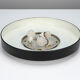 Large ceiling lamp in glass and metal circa 1960
