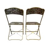 Folding chairs with floral pattern