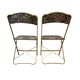 Chaises pliantes motif floral