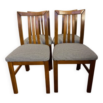 Lot de 4 chaises vintage bois