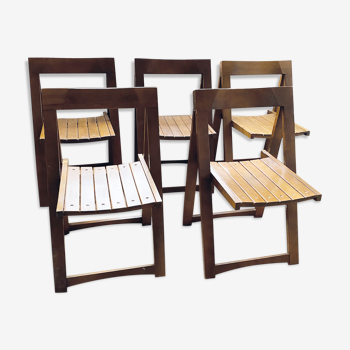 Folding chairs, set of 5