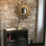 Miroir soleil bois