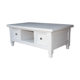 White coffee table.