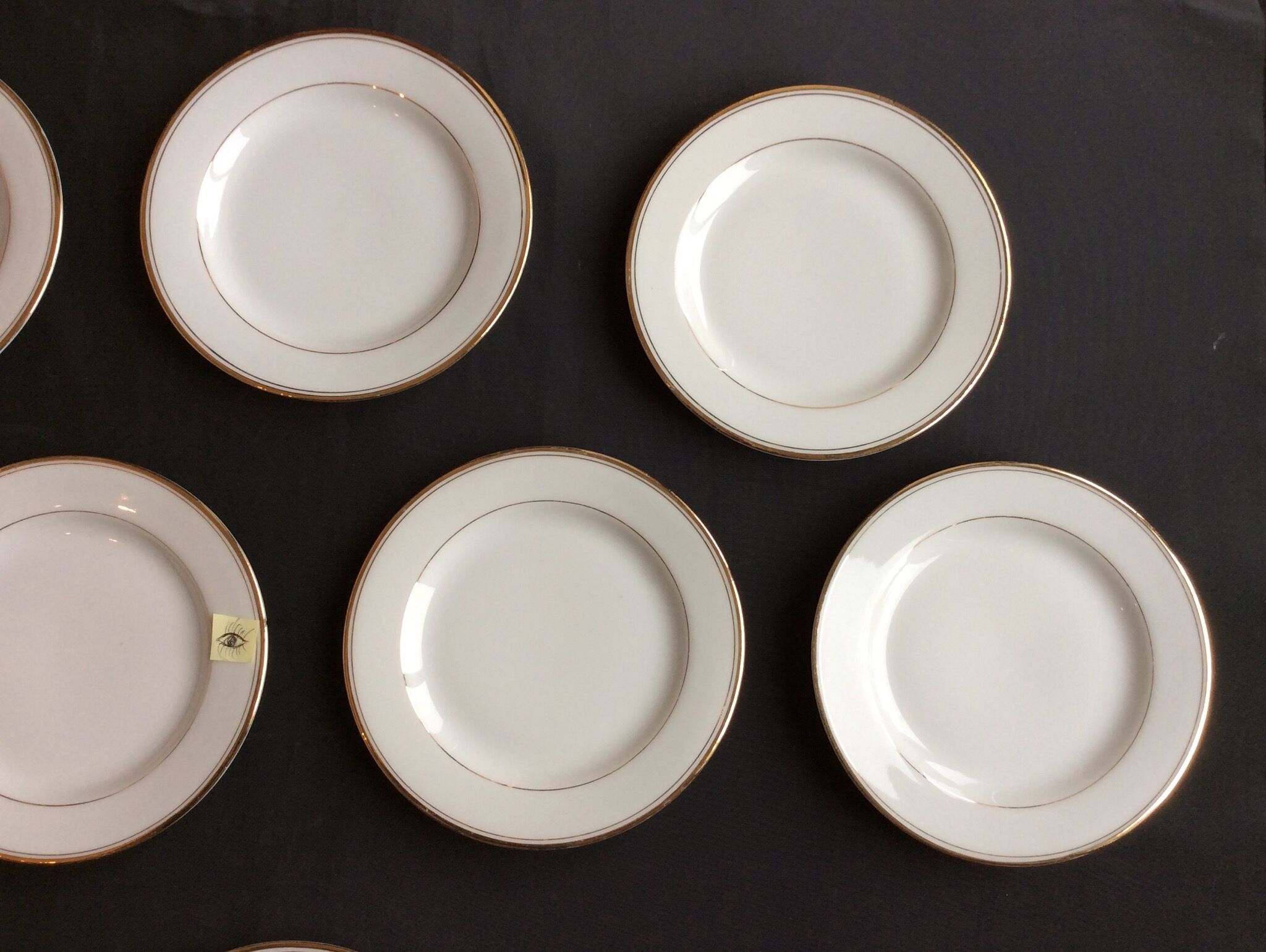 Old dessert plates, mignardises, Limoges porcelain