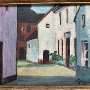 The Farm, Belgian School XXth, oil on canvas, Ch.D