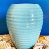 Rounded vase with relief, 80's art deco style