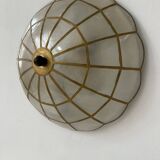 Paire d'applique vintage, nacre et laiton, France, 1980