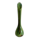 Single flower vase in blown green glass