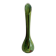 Single flower vase in blown green glass