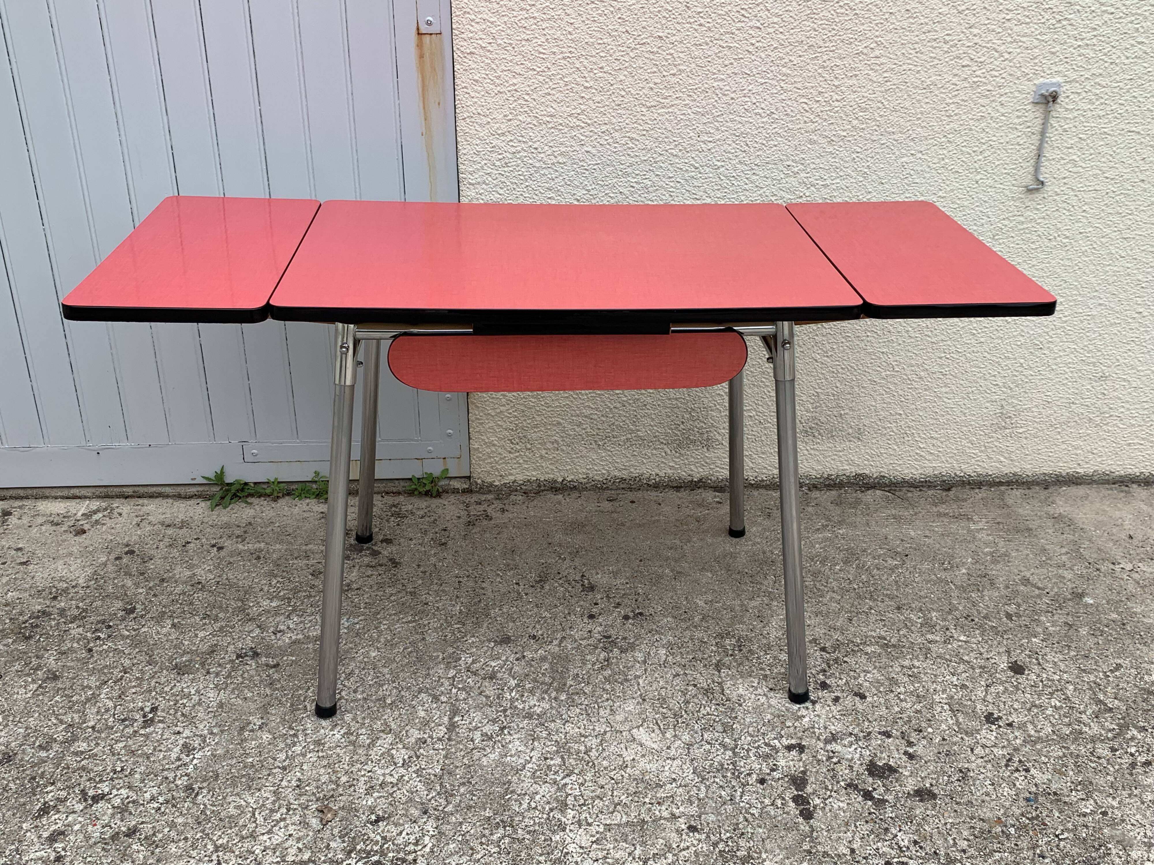 Red Formica table