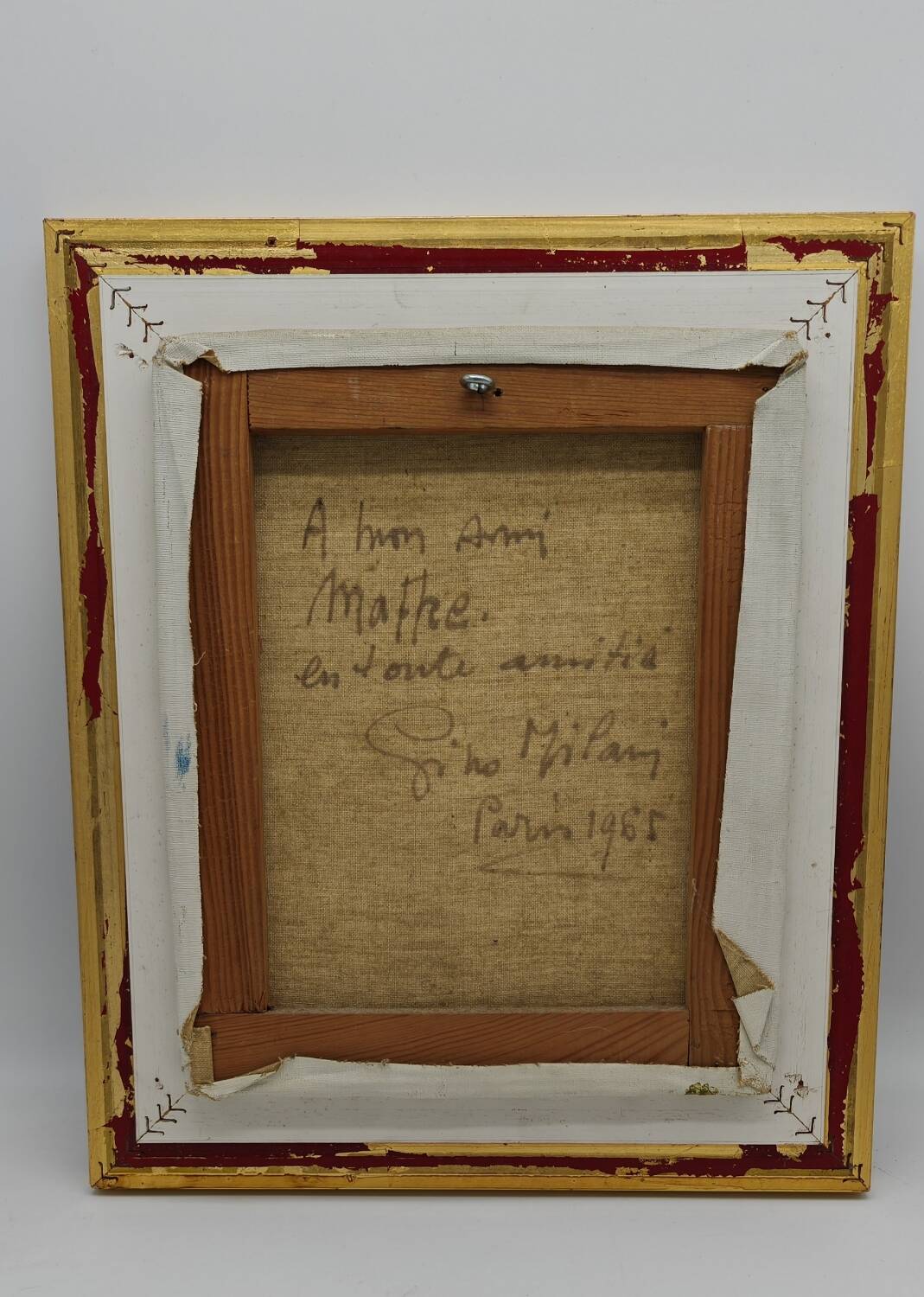 Oil on canvas by Gino Milani "view of the Basilica of the Sacred Heart in Montmartre"