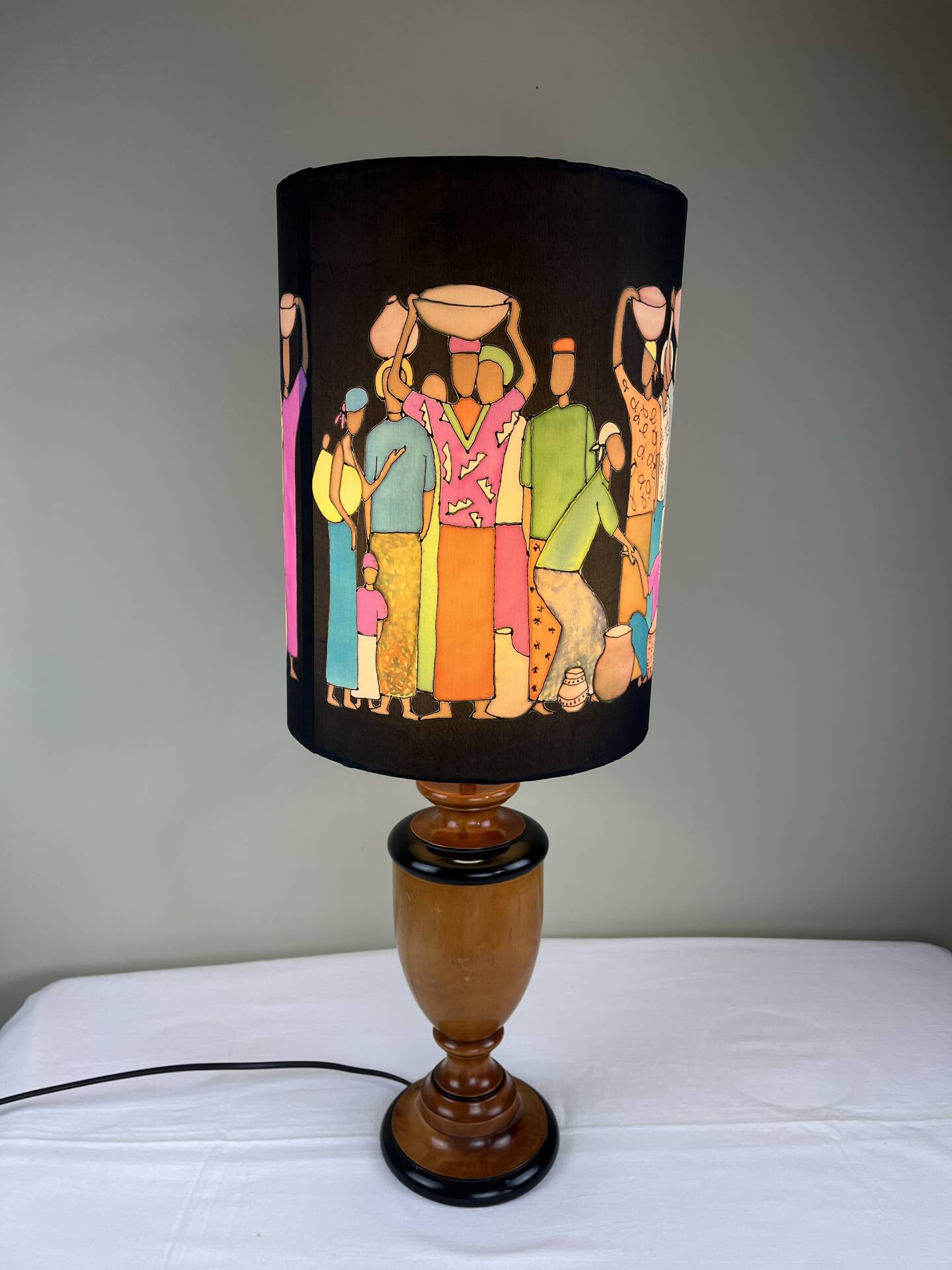 Hand-painted lampshade ambient lamp
