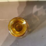 Carafe art deco en verre jaune