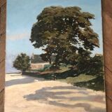 Oil on canvas "The Tree and the Longère"