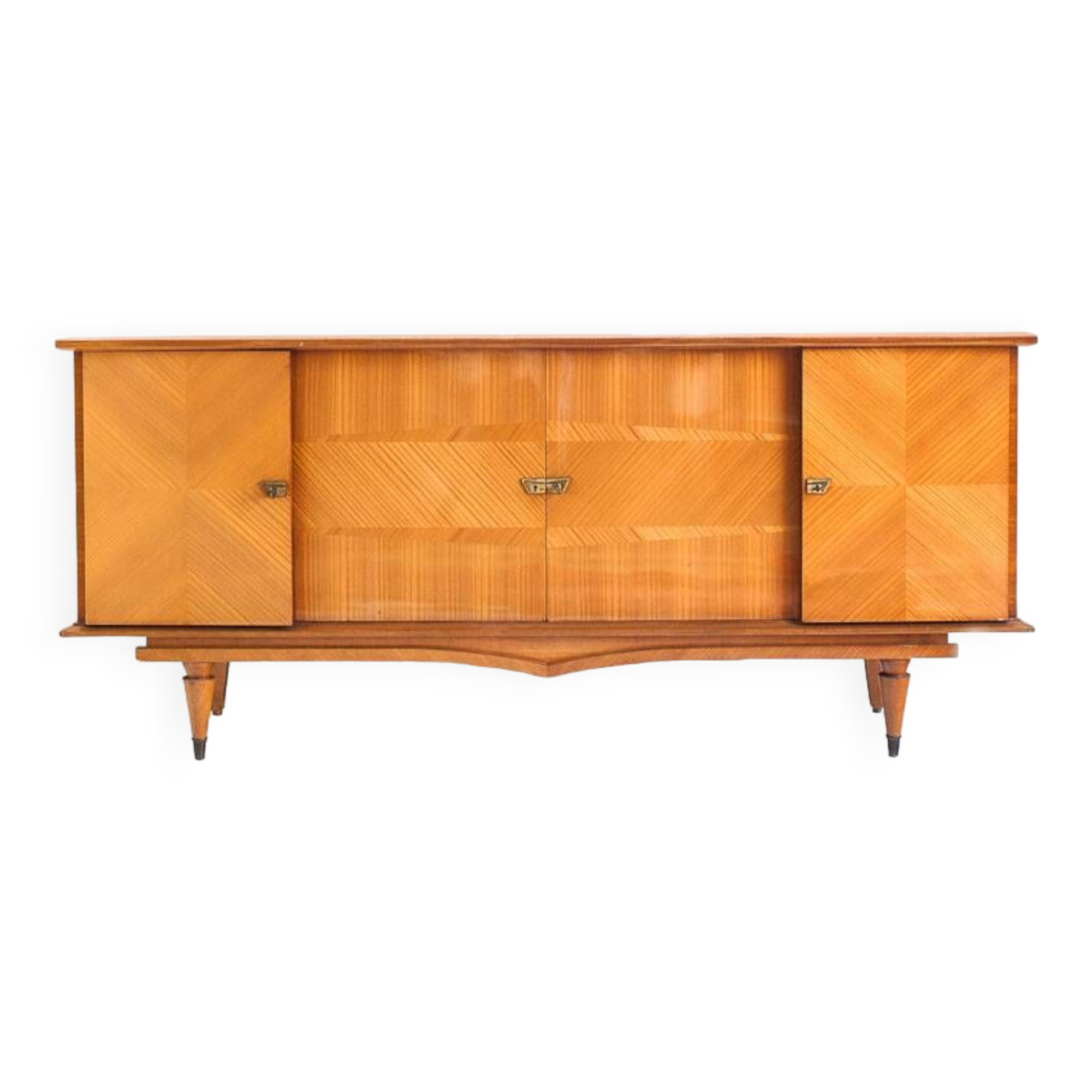 Vintage sideboard / Mid Century. Wood with marquetry finishes. France, 1960s.