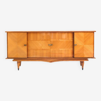 Enfilade vintage / Mid Century. Bois avec finitions en marqueterie. France, années 60.