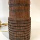 Vintage lamp feet in solid oak turned
