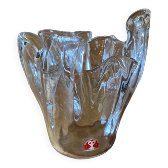 Vintage Studiolasi glass vase, Finland, ca. 1980