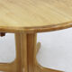 Vintage Danish round extendable dining table solid oak 1960s