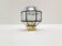 Brass and Crystal Glass Flush Light by Glashütte Limburg