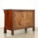 Antique Empire walnut commode with 4 drawers, Italy, 19th century.