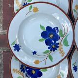 Gien - set of 6 soup plates - Tournefeuille model