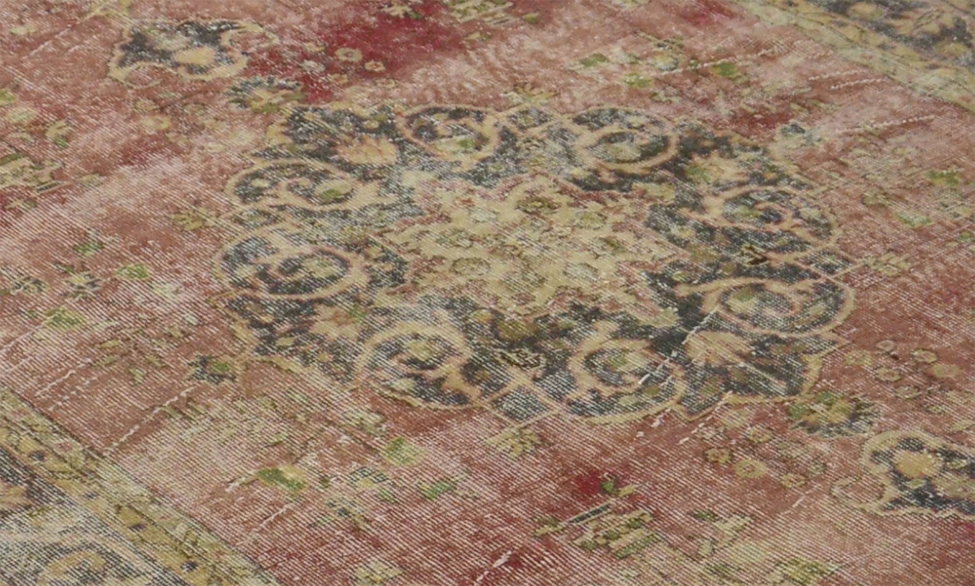 Turkish Anatolian Handmade Vintage Rug 296 cm x 187 cm