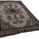 Hand-knotted carved anatolian 1970s 173 cm x 244 cm black carpet