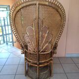 Emmanuelle Peacock vintage armchair 70