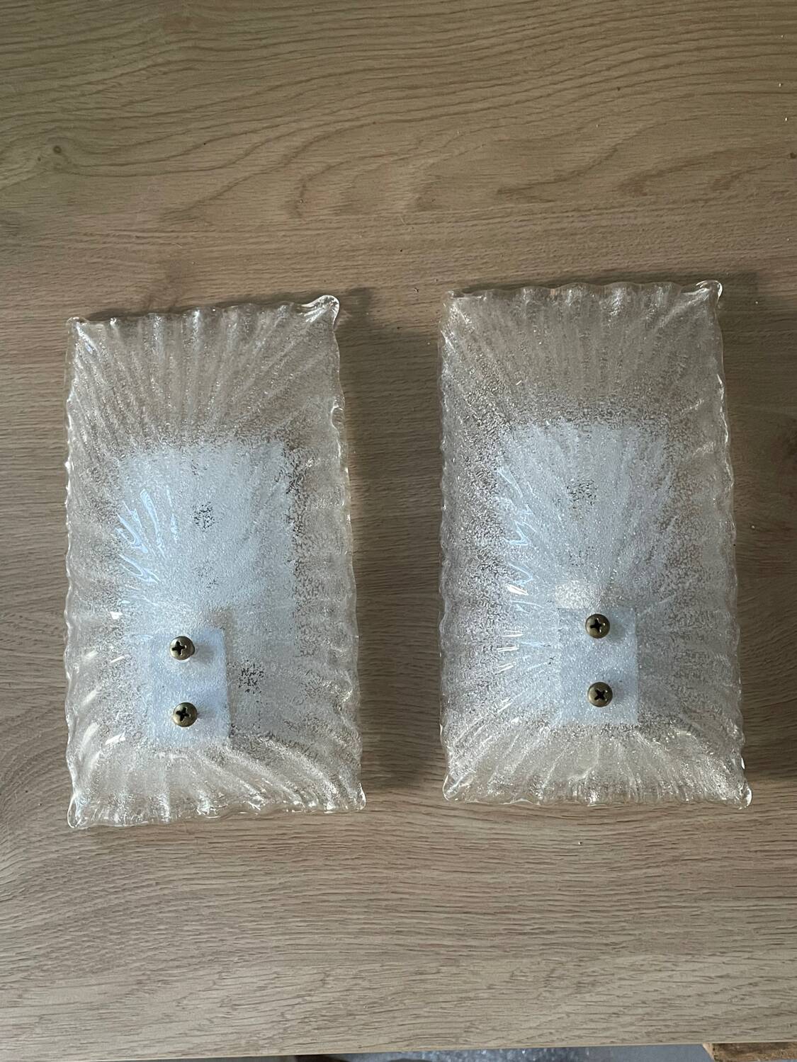 Graniglia Wall Sconces in Murano Glass attributed to Mazzega, Italy, 1980s