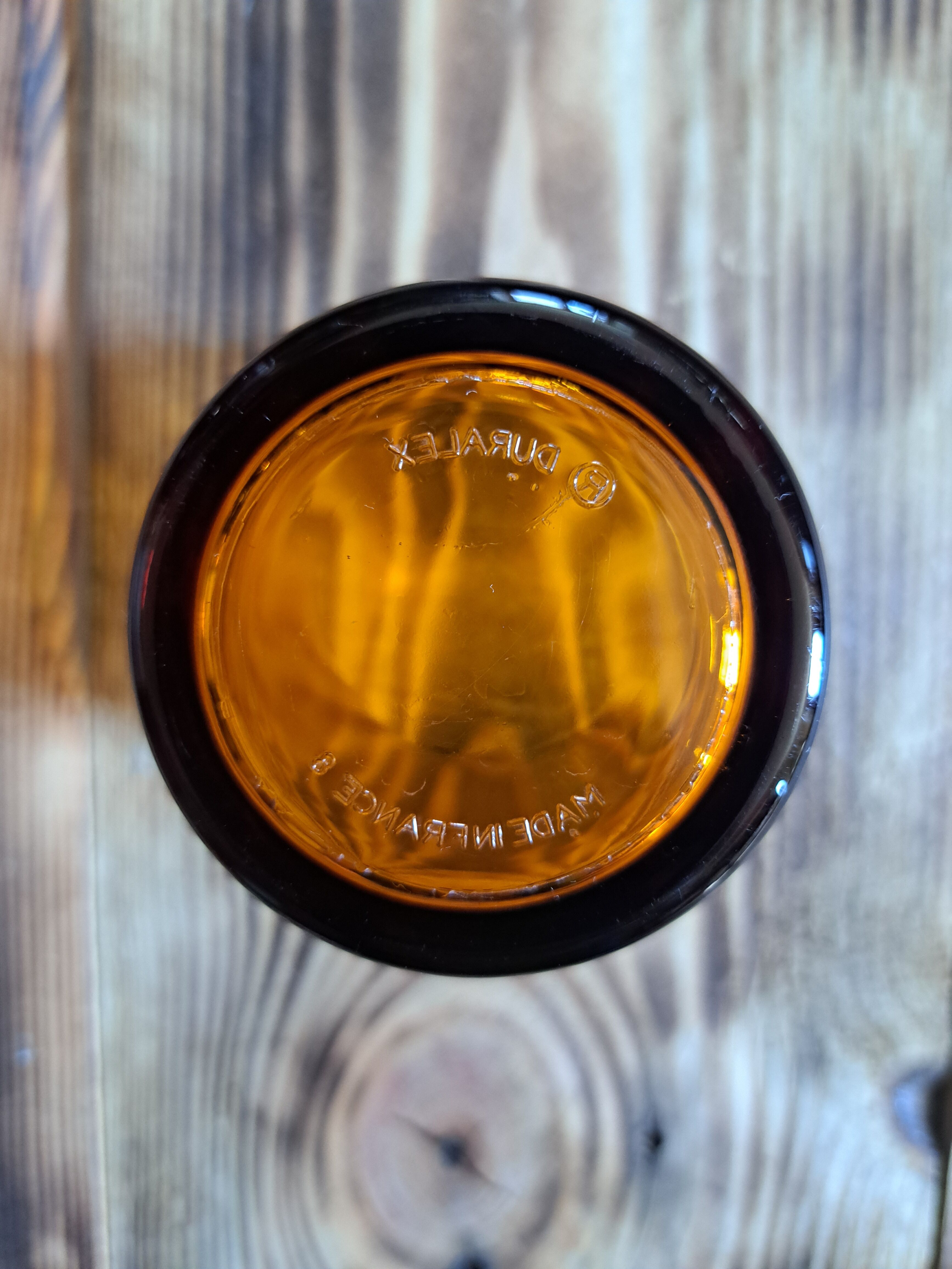 6 Duralex orange water glasses