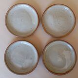 4 grey stoneware tapas plates
