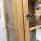 19th-century English pine display cabinet