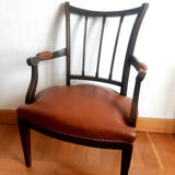 Fauteuil de bureau anglais  cuir 1940