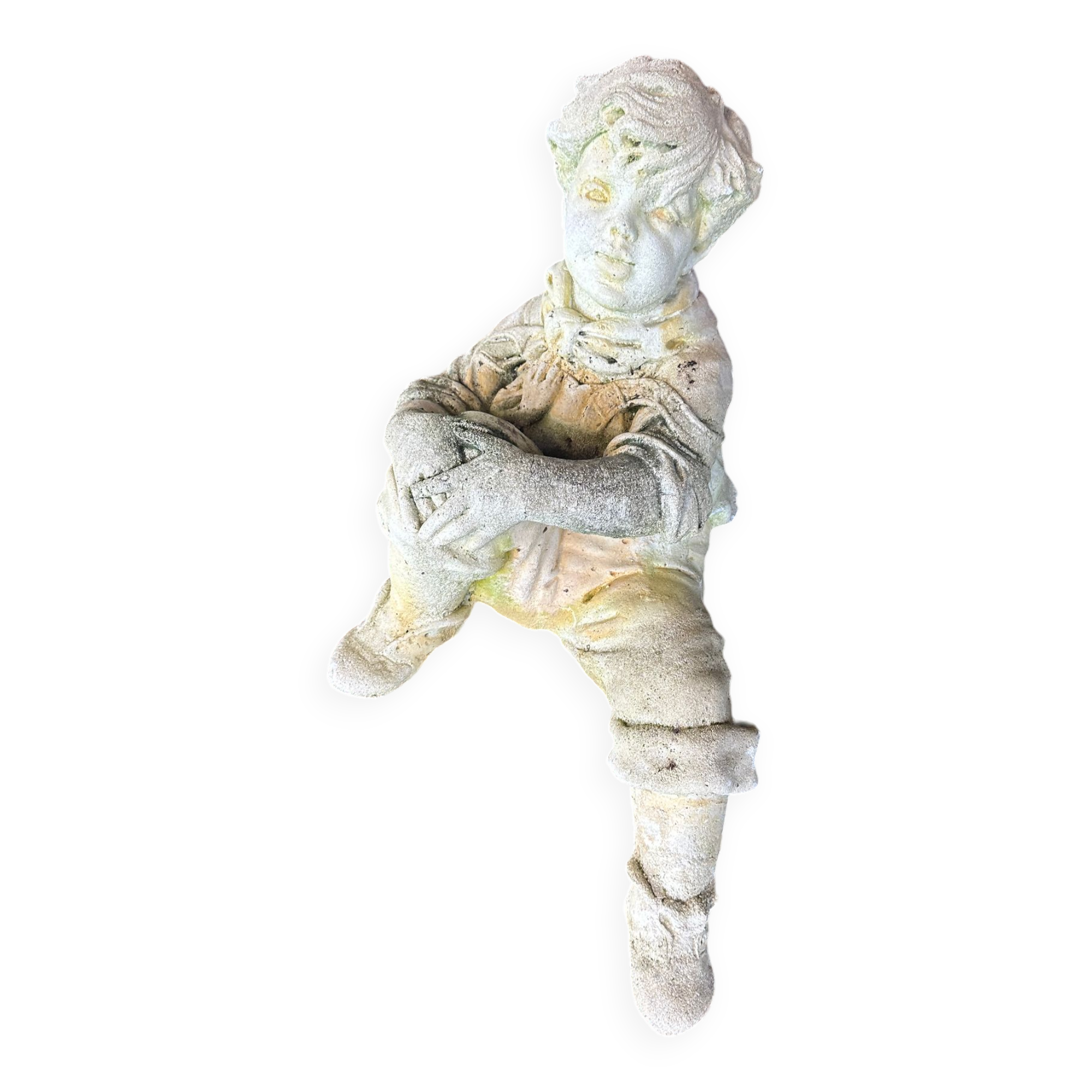 Stone child garden statue