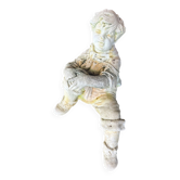 Stone child garden statue
