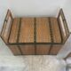 Vintage rattan bench chest
