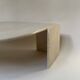 Travertine eye-shaped coffee table