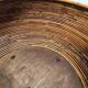Postmodern Round Wicker and Beech Cachepot / Magazine Rack with Casters, Italy
