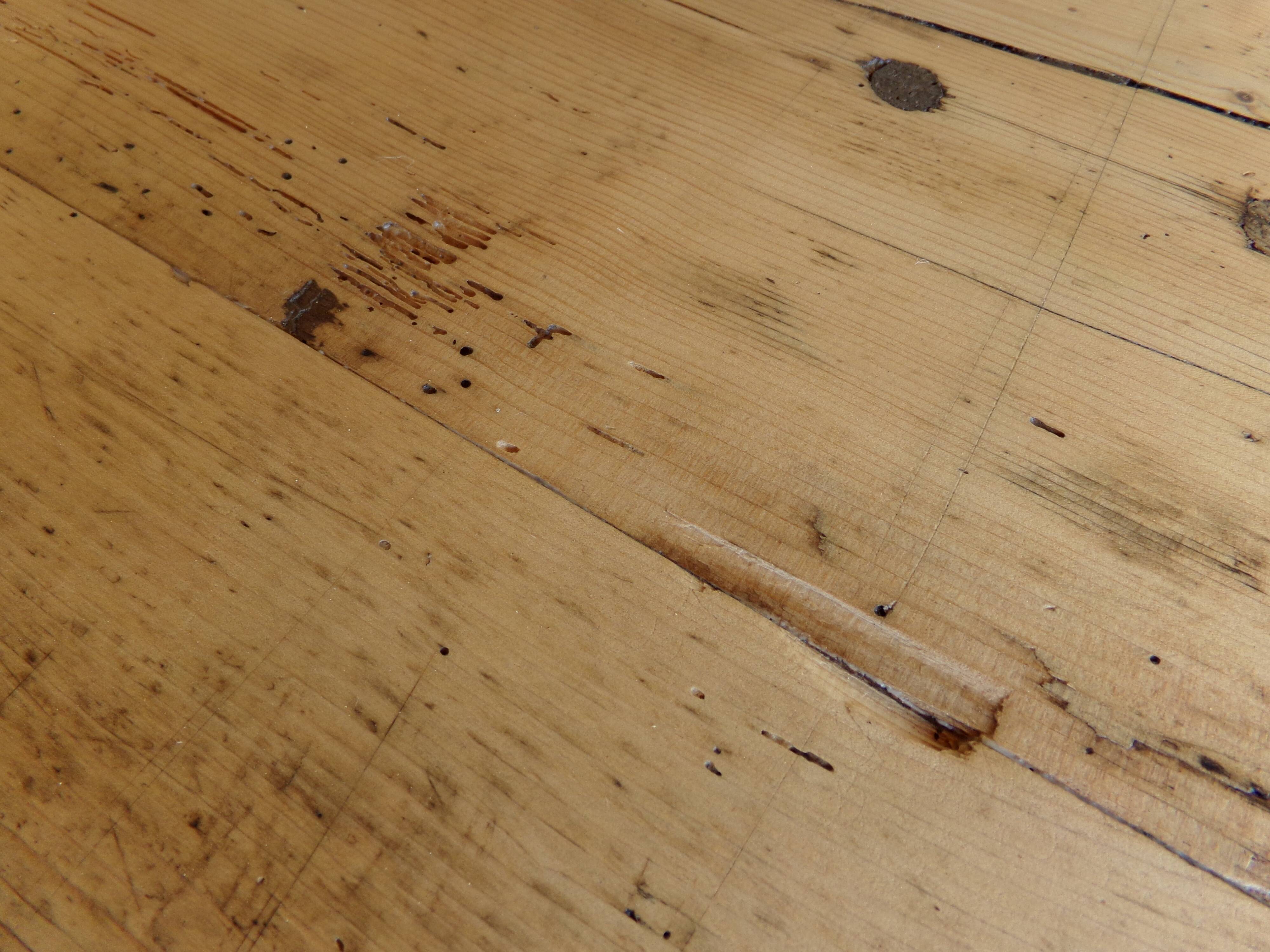 Farmhouse table in raw wood