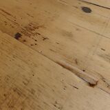 Farmhouse table in raw wood