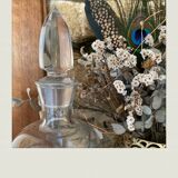 Glass carafe, 40-50s faceted cap