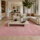 Custom traditional Beni Ouarain rug in handmade pink, 2/3 m.