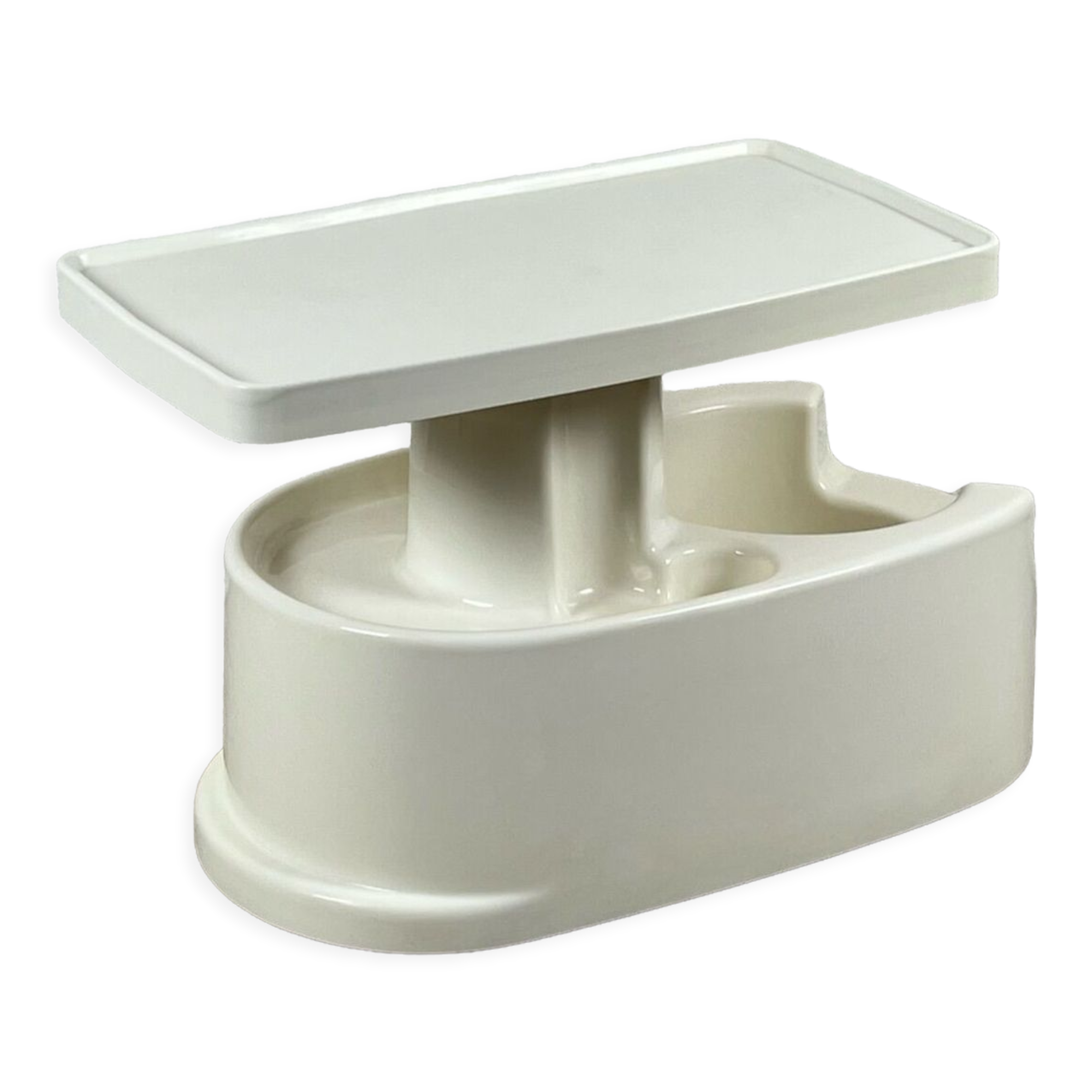 Desserte space age en plastique des années 70, design vintage made in italy