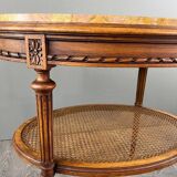Side Table, Louis XVI Style Pedestal Table, Late 19th Century