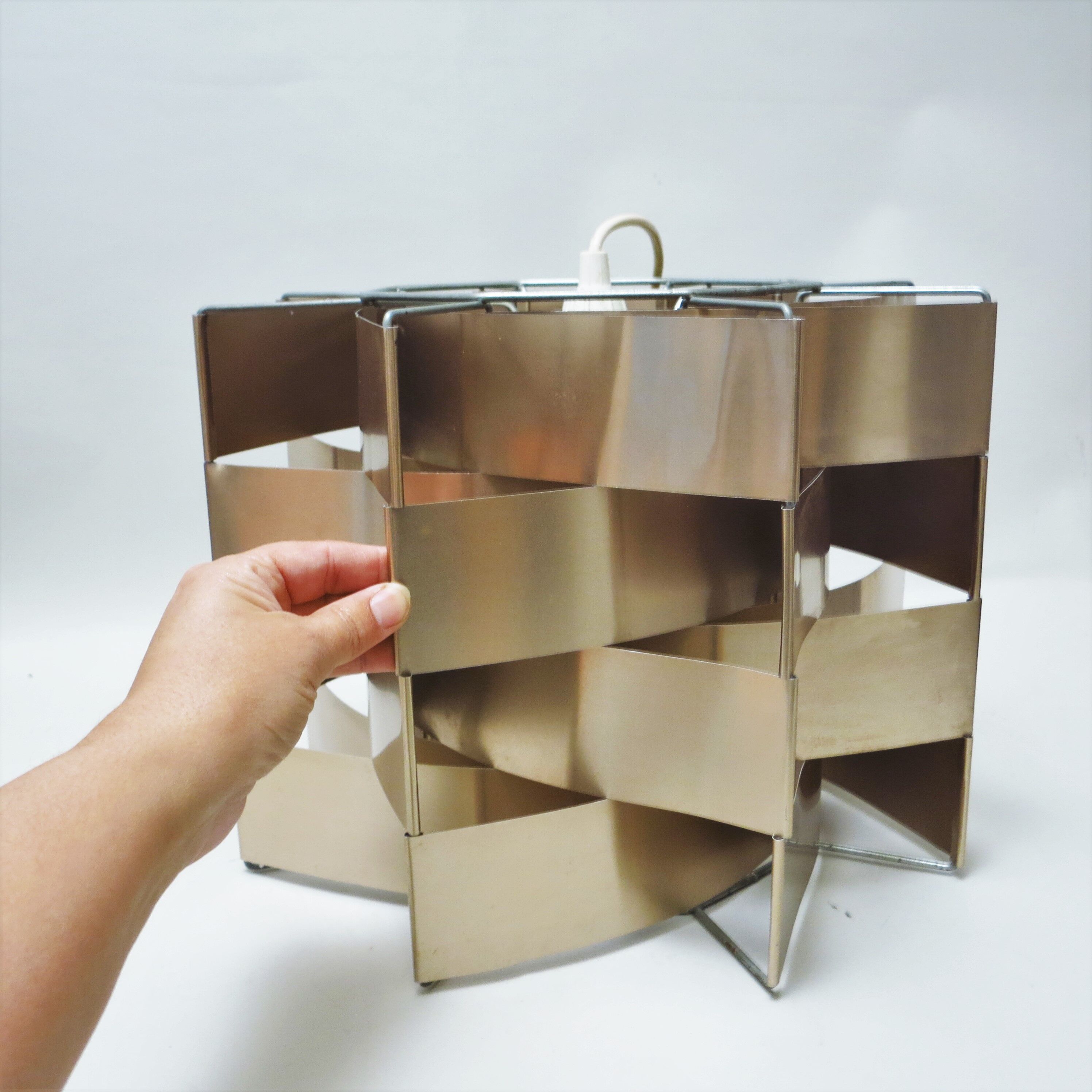 Copper hanging lamp by Max Sauze 70